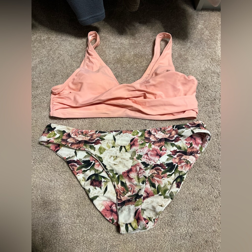 Bikini - never worn. Size XL - criss cross in the top.